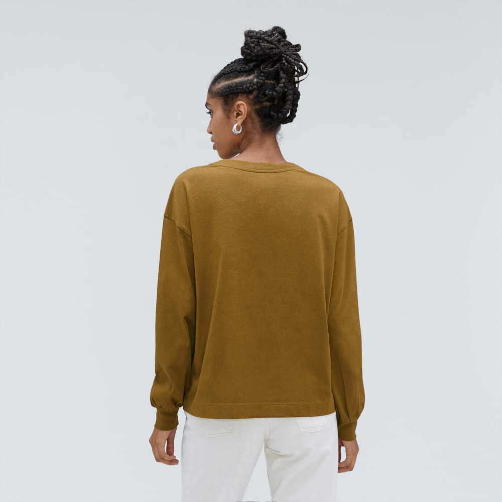 The Organic Cotton Long-Sleeve Tee | Tapenade - Image 3