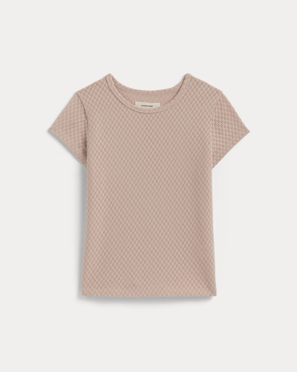 The Pointelle Short-Sleeve Tee | Rose Smoke - Image 2