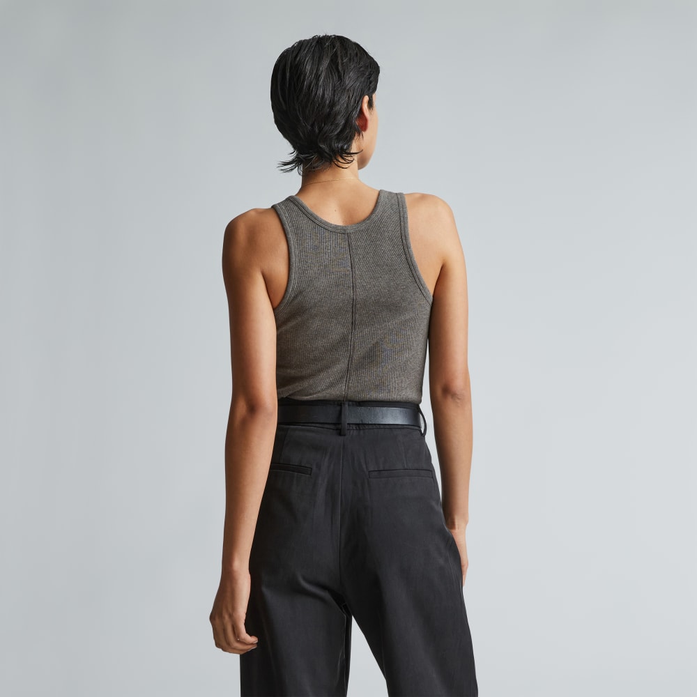 The Luxe Rib Tank | Heathered Fatigue - Image 3