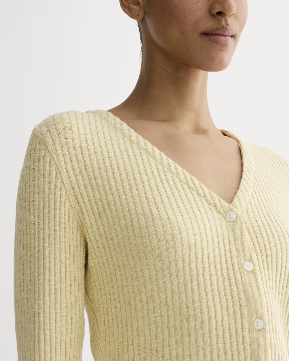 The Cozy Rib Cardigan | Banana Crepe - Image 4