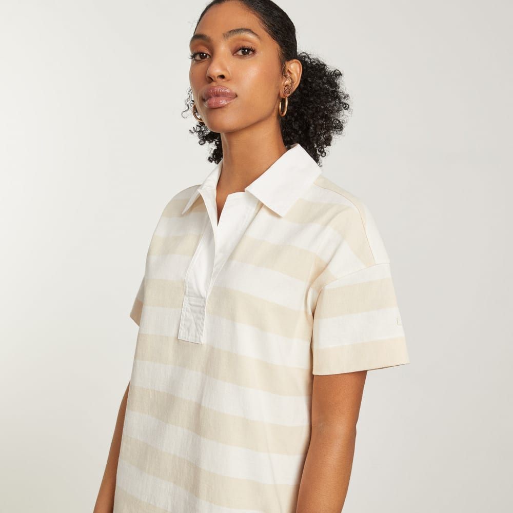 The Organic Cotton Polo Dress | Beech / Bone - Image 5