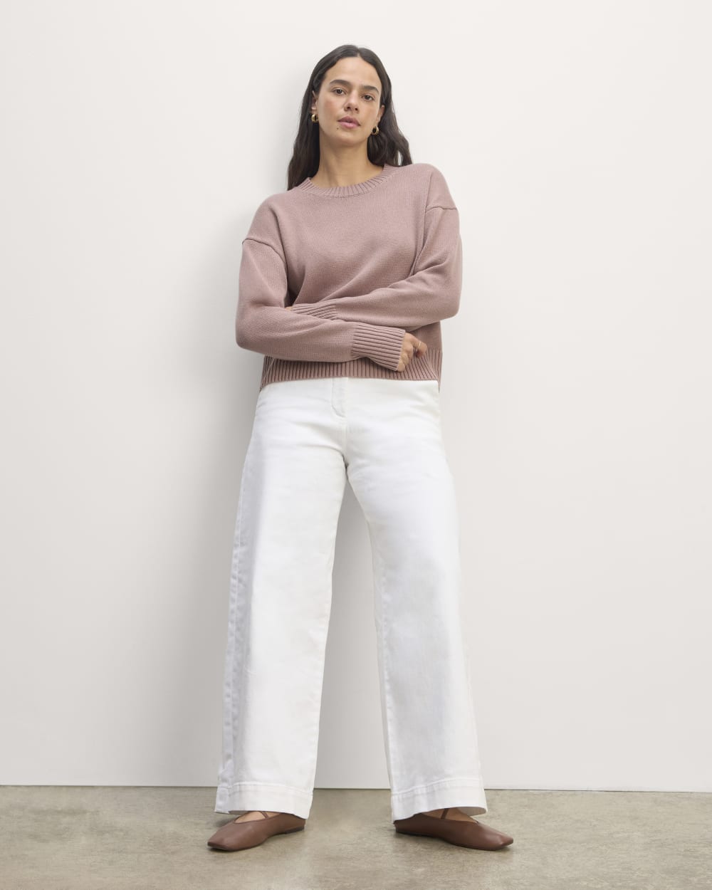 The Boxy Sweater in Everyday Cotton | Dusty Rose - Image 3