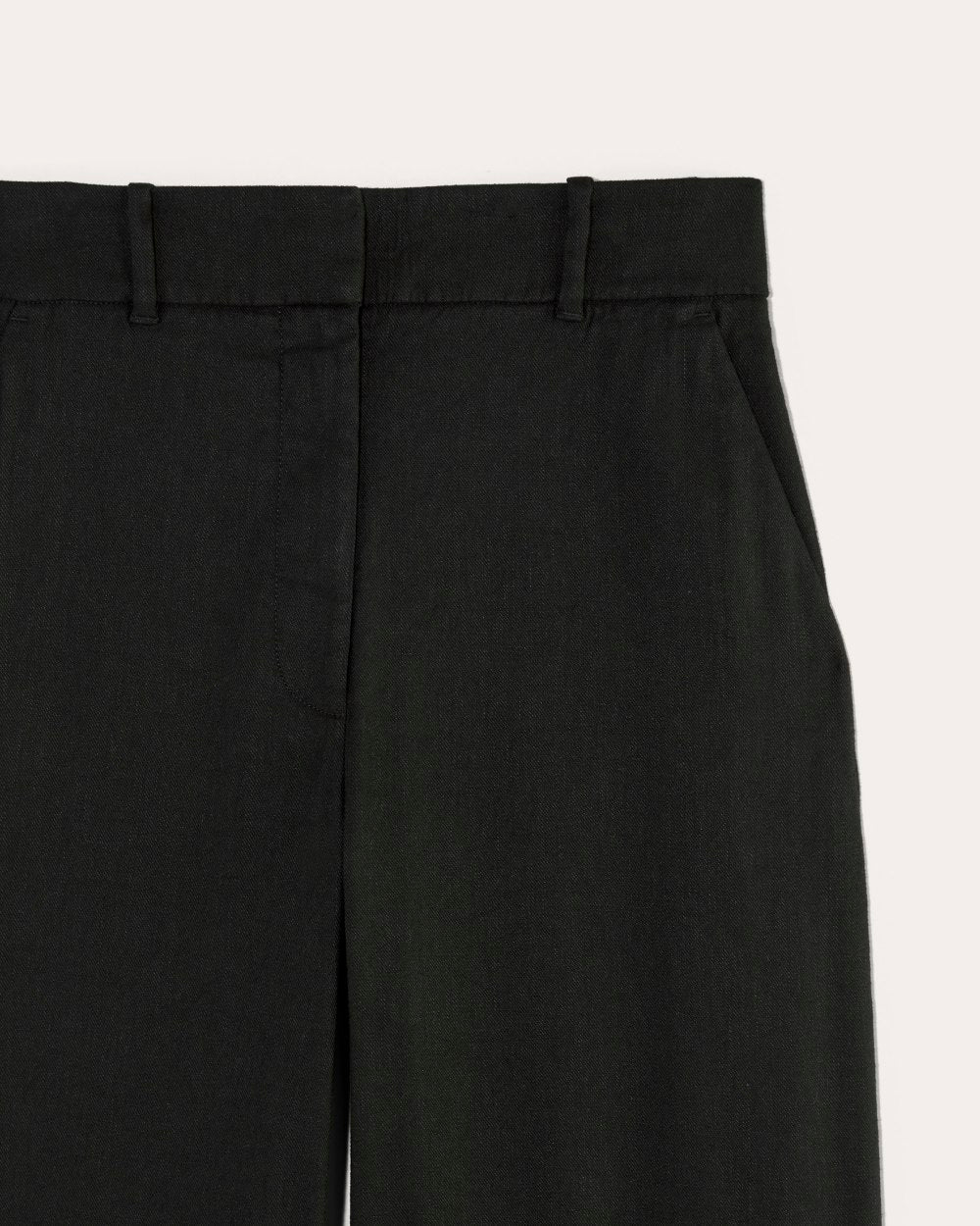 The Wide-Leg Pant in Stretch Linen | Black - Image 6