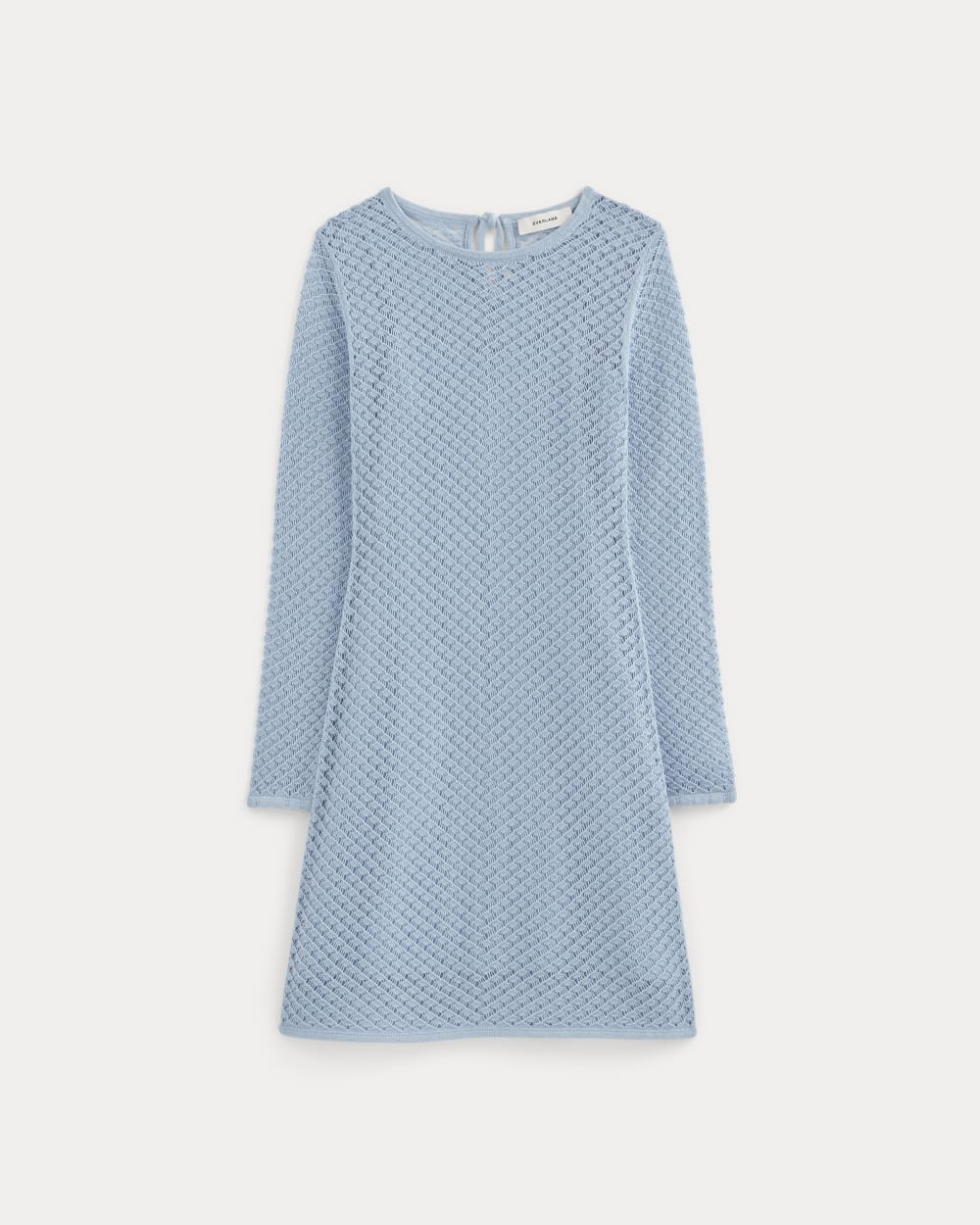The Lace Knit Mini Dress | Sky Blue - Image 2