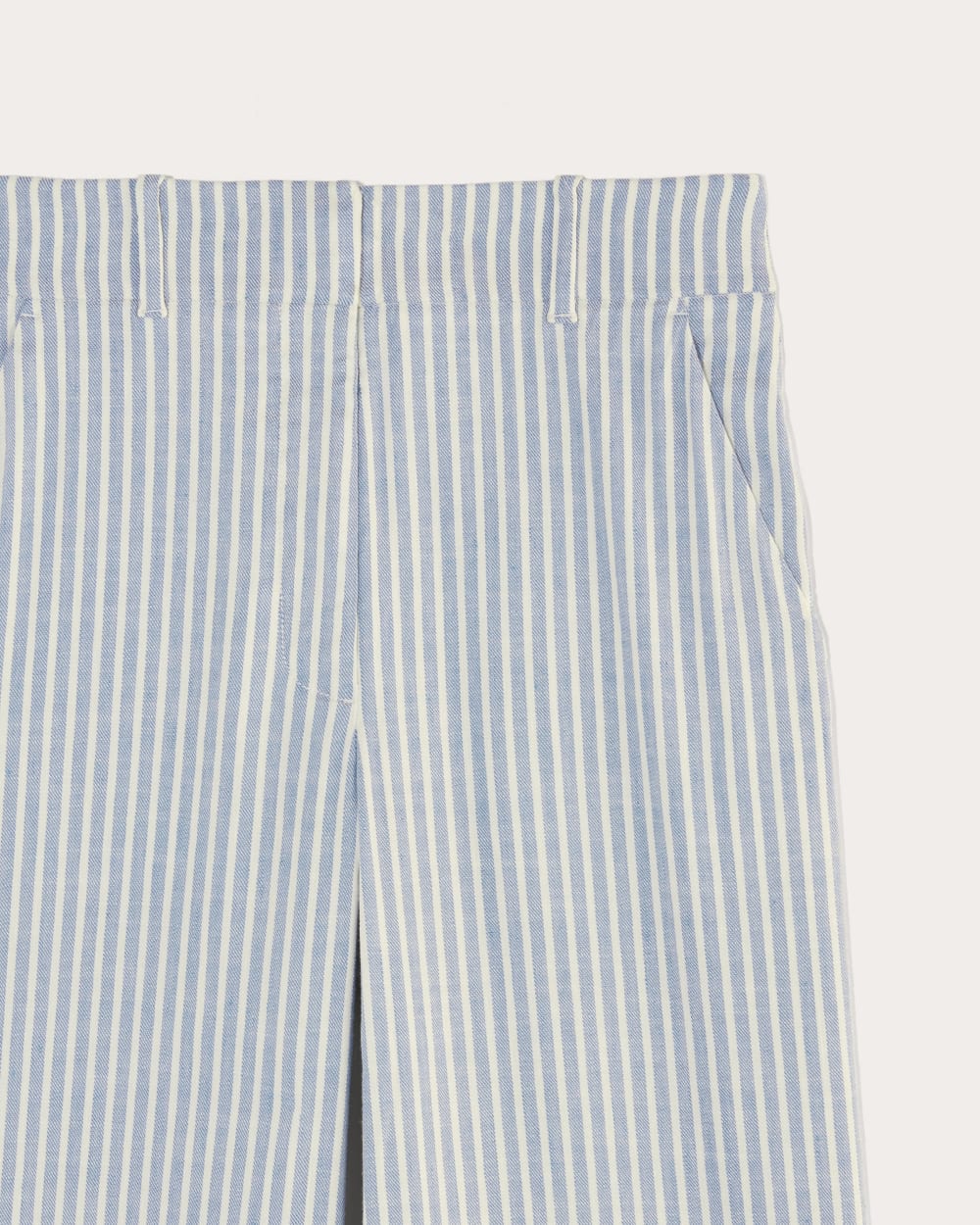 The Wide-Leg Pant in Stretch Linen | Bluebell / Bone - Image 6