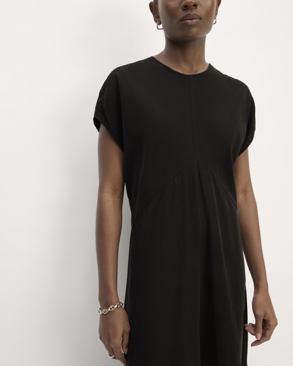 The TENCEL? Short-Sleeve Midi Dress | Black - Image 4
