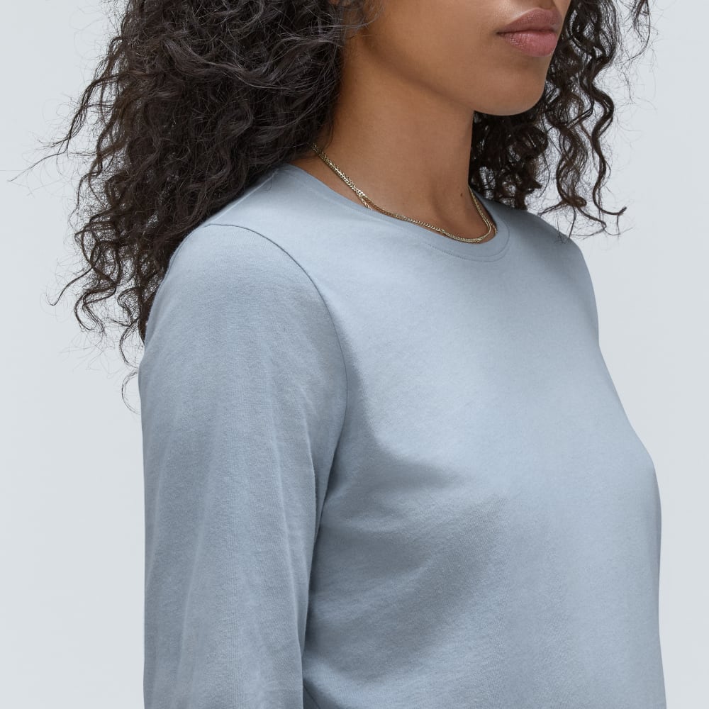 The Organic Cotton Long-Sleeve Crew | Mist - Image 4