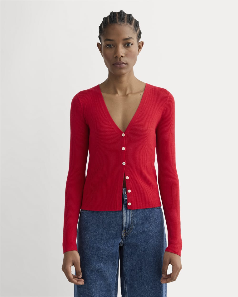 The Cardigan in Ultrasoft Merino | Classic Red