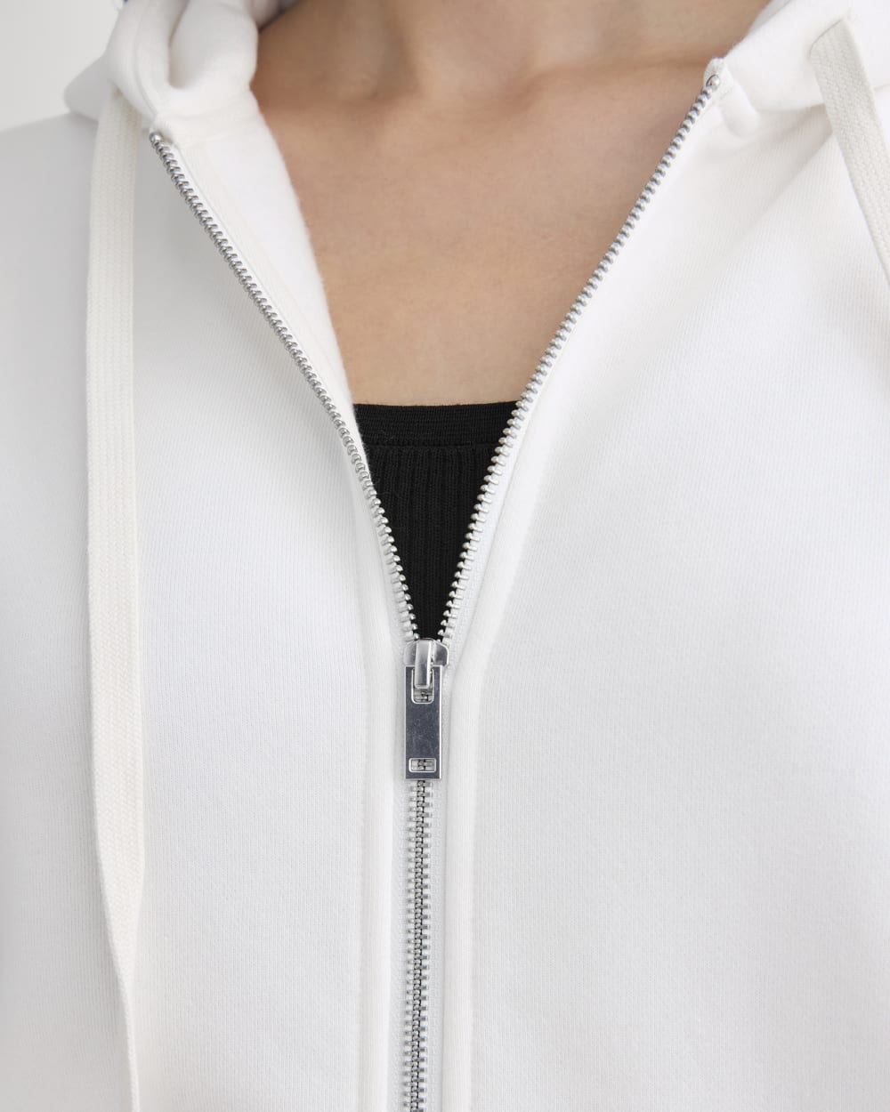 Luxe Fleece Oversized Full-Zip Hoodie | Bone - Image 4