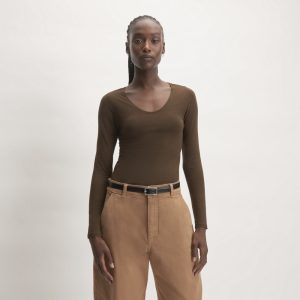 The Supima? Form Ballet Neck Tee | Cocoa