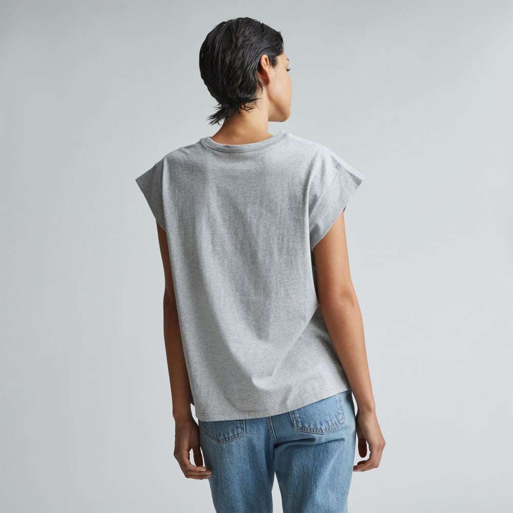 The Muscle Tee in Essential Cotton | Heather Grey - Image 3