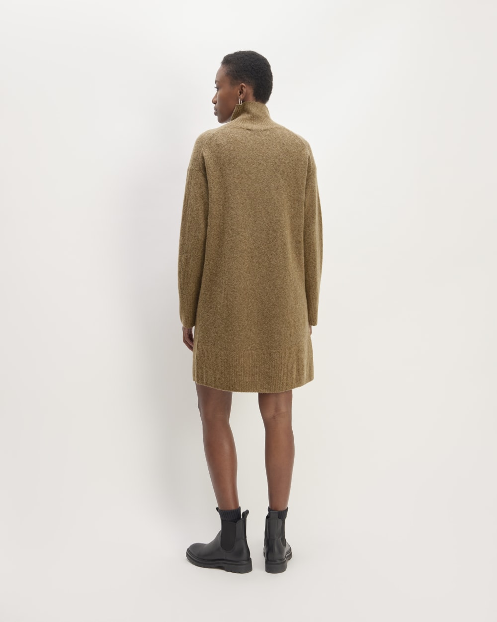 The Cozy Stretch Turtleneck Dress | Heathered Toasted Coconut - Image 6