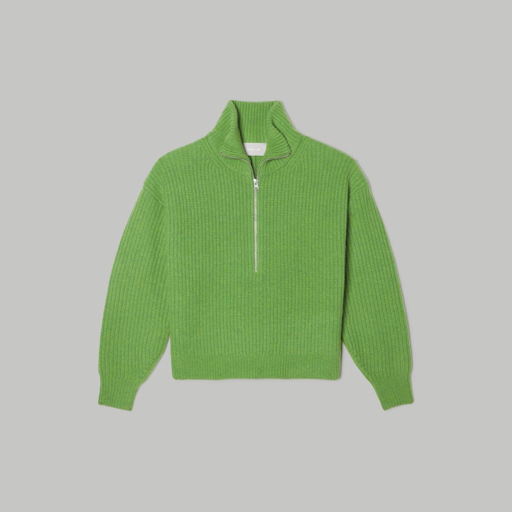 The Half-Zip Sweater in Luxe Merino | Salted Lime - Image 2