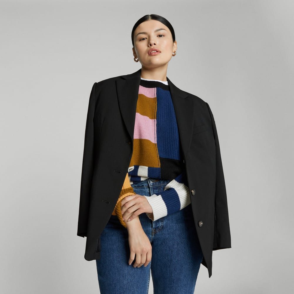 The Cashmere Patchwork Sweater | Multi Stripe - Image 6