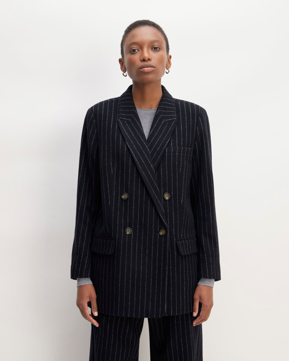 The ReWool? Double-Breasted Blazer | Navy / Bone - Image 3