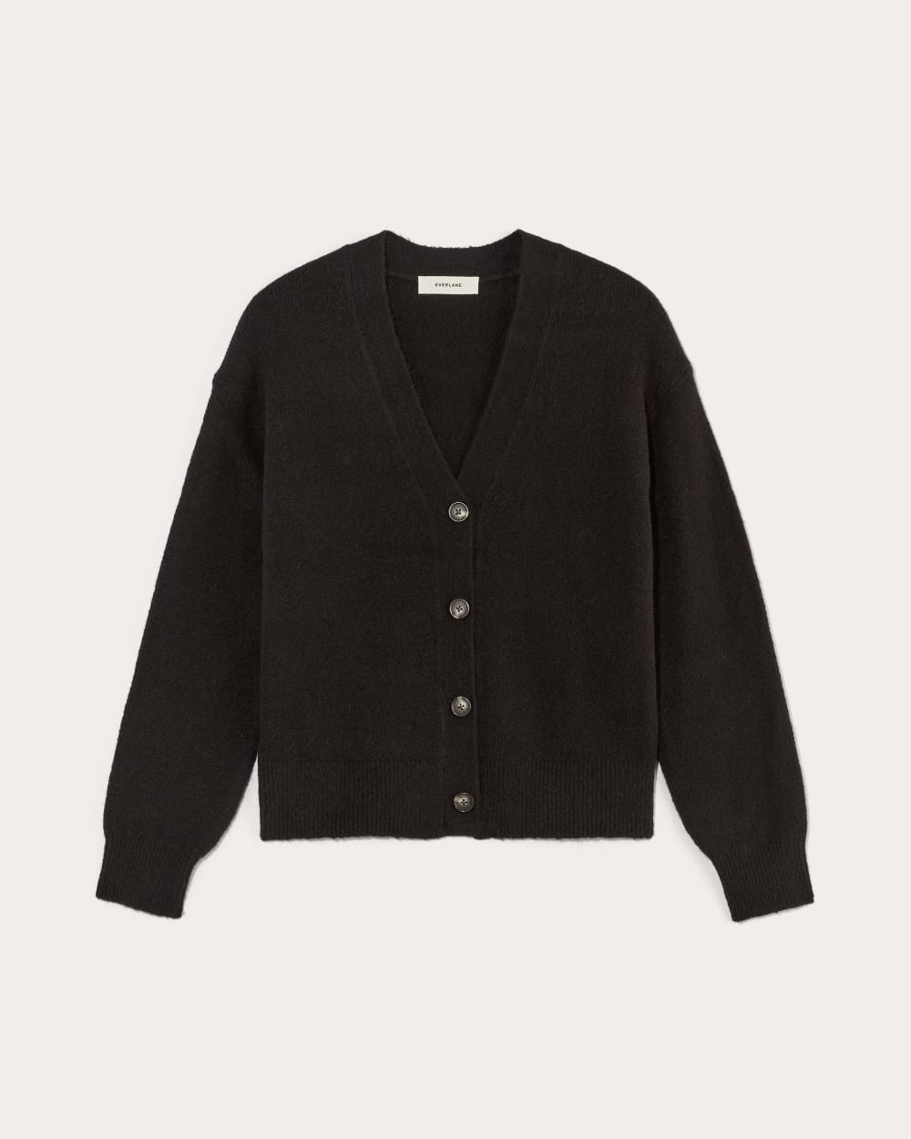 The Cocoon Cardigan in Plush Cotton | Black - Image 2