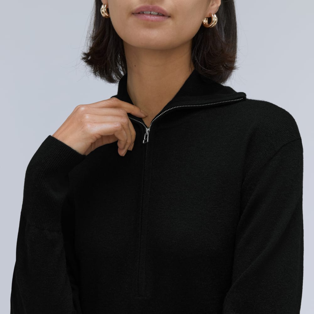 The Luxe Merino Half-Zip Sweater | Black - Image 4