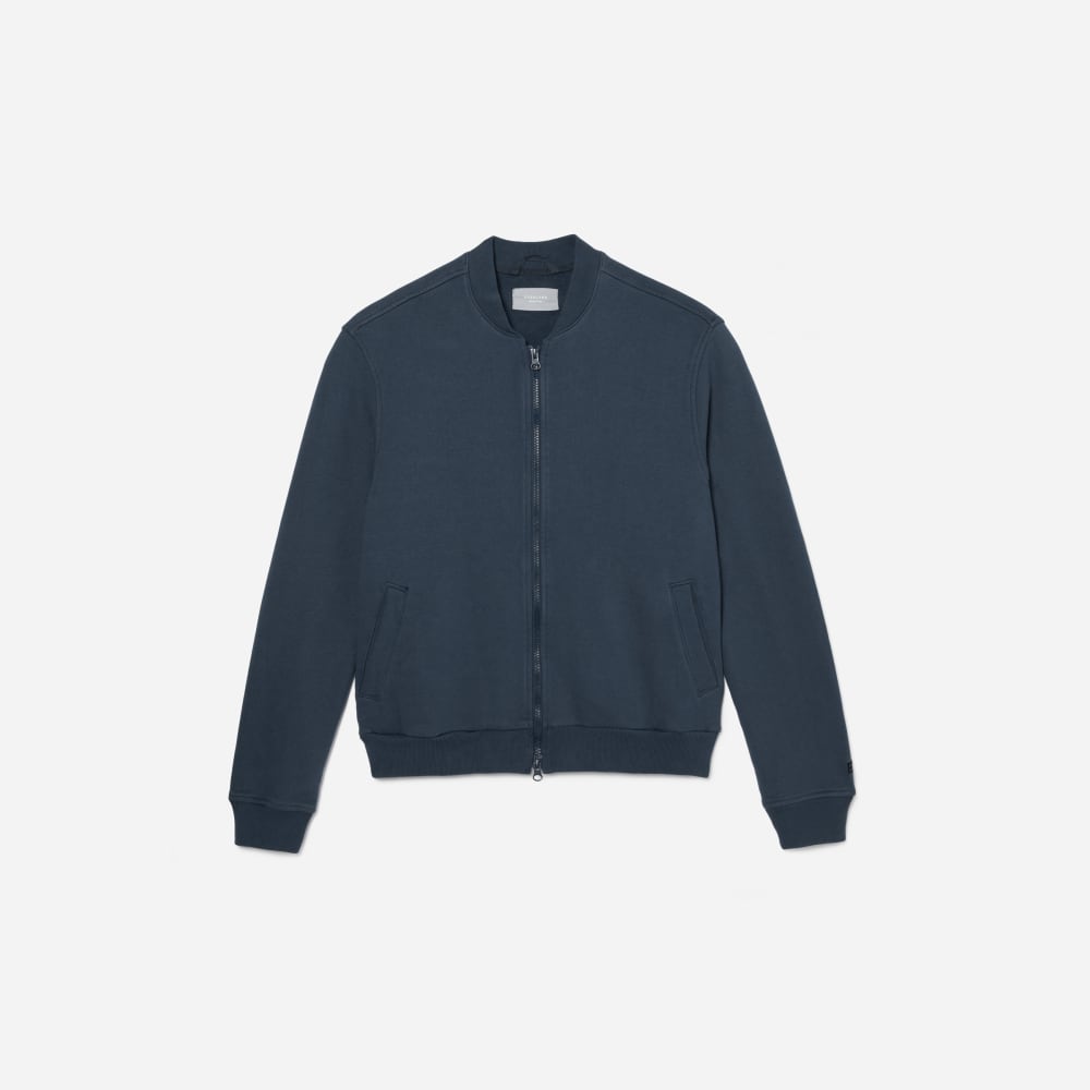 The Track Bomber Jacket | Kingfisher Blue