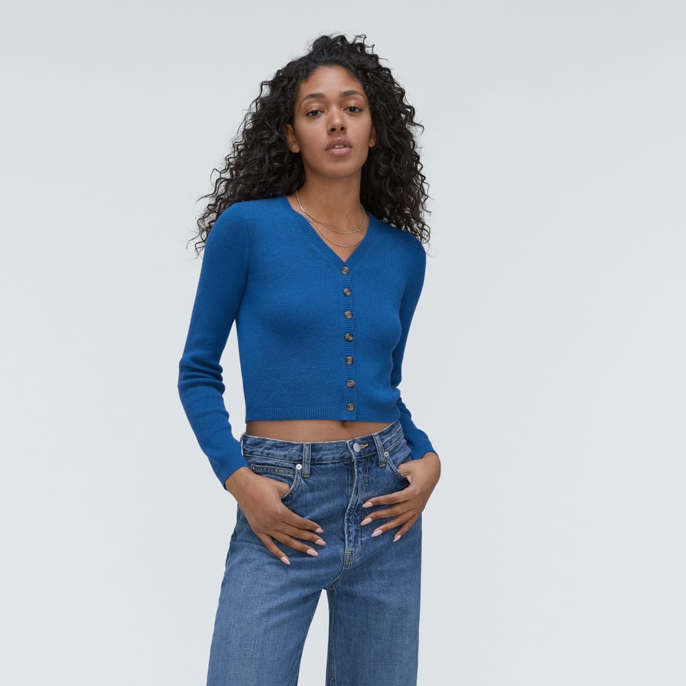 The Luxe Merino Cardigan | Lapis Blue