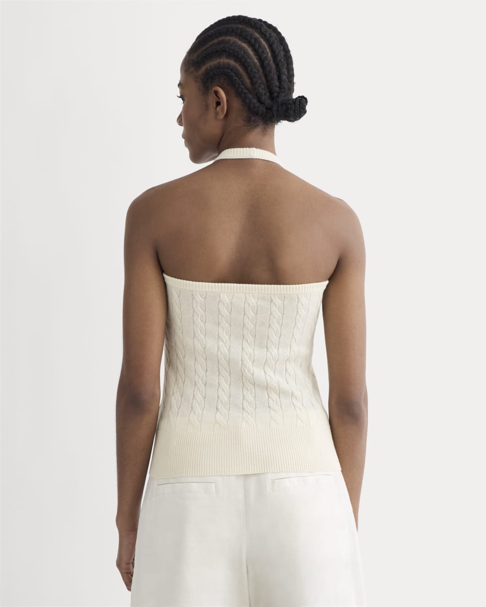The Cable Halter in Cotton Cashmere | Birch - Image 5