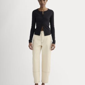 The Utility Barrel Pant | Ecru | Regular