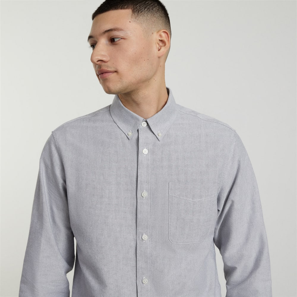 The Slim-Fit Japanese Oxford | Cloud Grey | Regular - Image 4