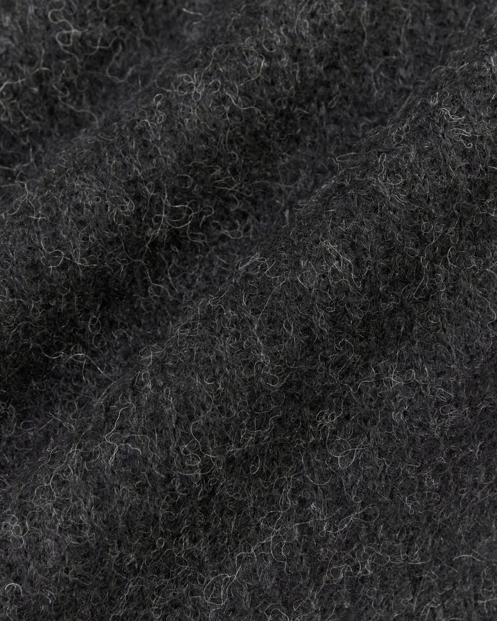 The Oversized Polo in Alpaca | Heathered Black - Image 6