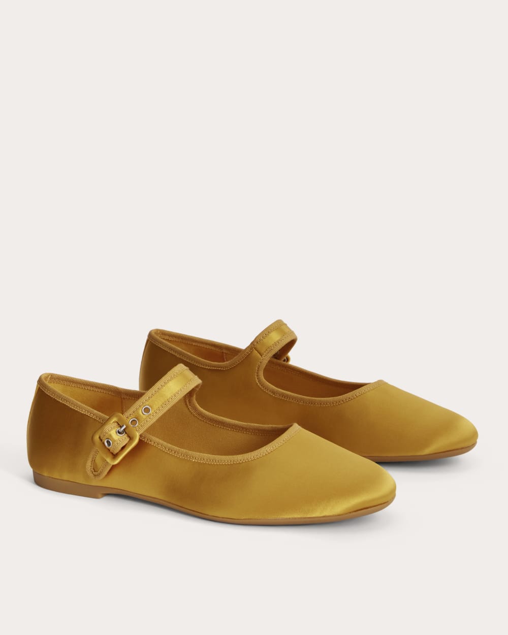 The Day Buckle Mary Jane | Golden Yellow Satin - Image 3
