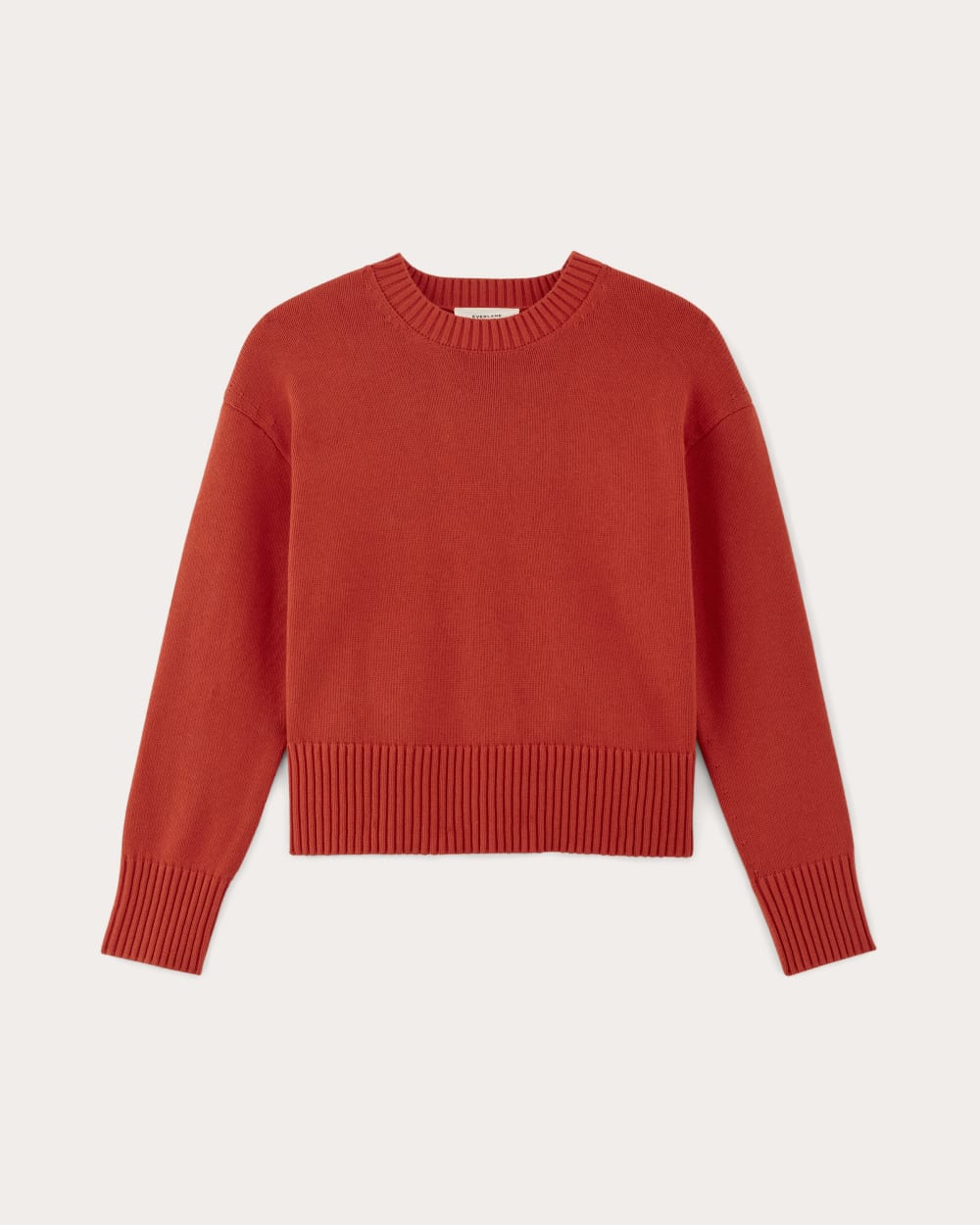 The Boxy Sweater in Everyday Cotton | Poppy Red - Image 2