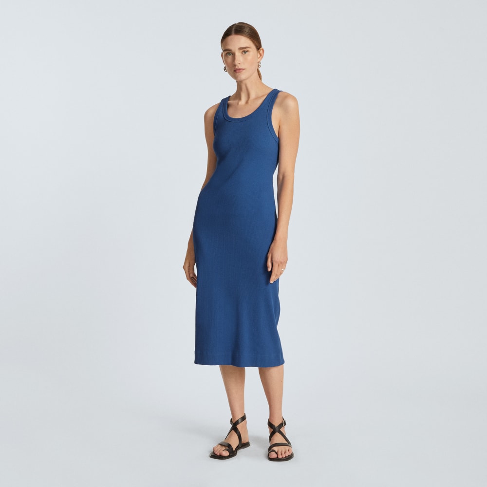 The '90s Rib Dress | Deep Blue - Image 2