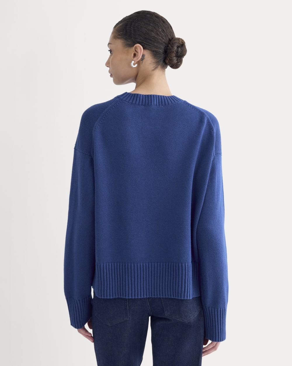 The Boxy Sweater in Everyday Cotton | Deep Lazuli Blue - Image 5