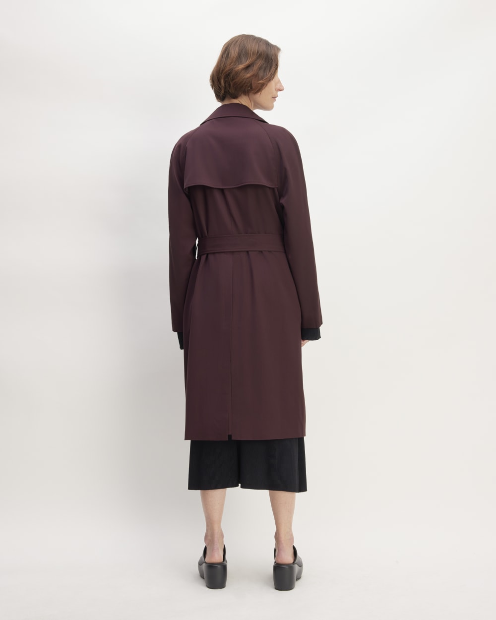 The Italian Wool Modern Trench | Burgundy - Image 6