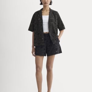 The Eyelet Pull-On Short | Black