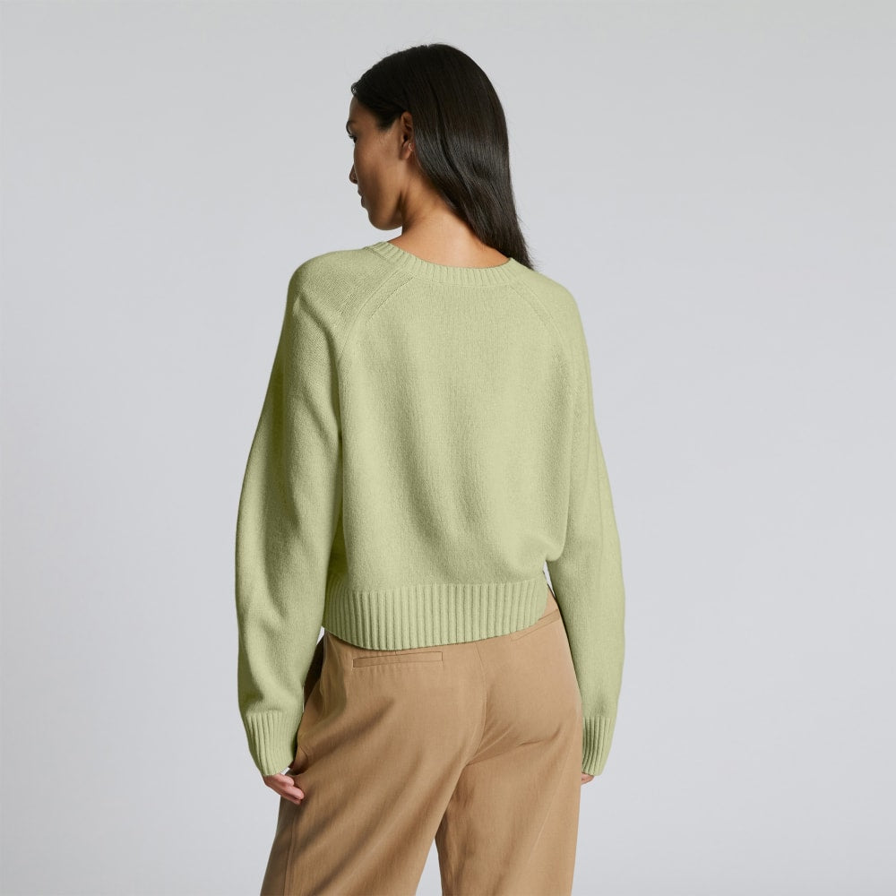 The Cashmere Boxy Crew | Seafoam Green - Image 3