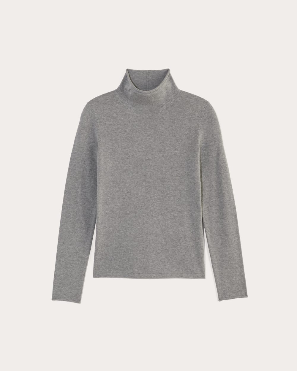 The Funnel Neck in Cotton Cashmere | Heather Charcoal - Image 2