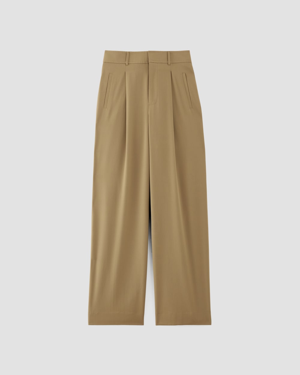The Italian Wool Way-High® Drape Pant | Camel - Image 2