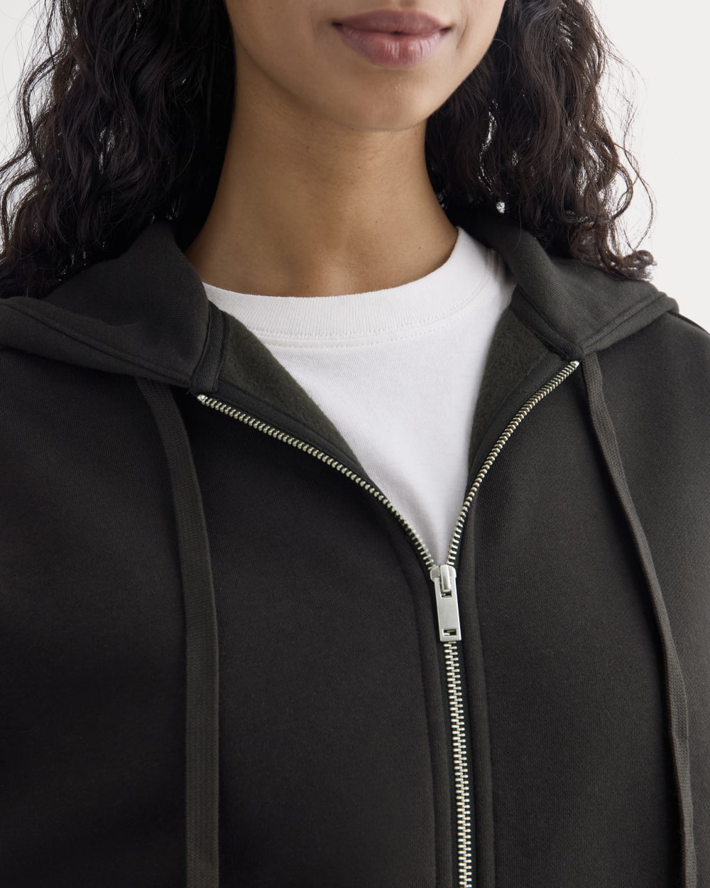 Luxe Fleece Oversized Full-Zip Hoodie | Black - Image 4