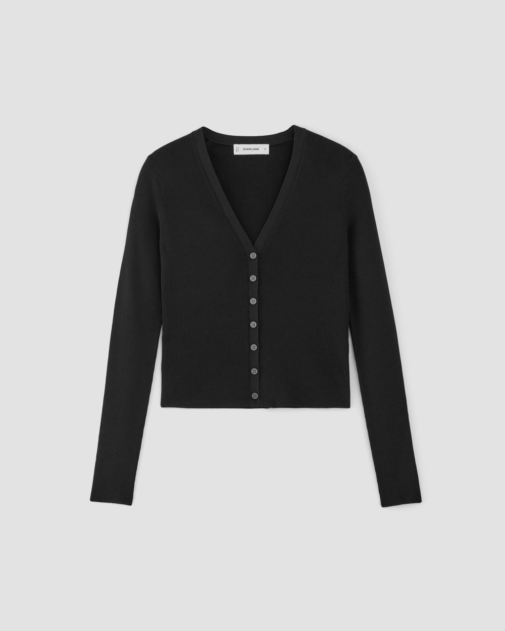 The Viscose Knit Cardigan | Black - Image 2