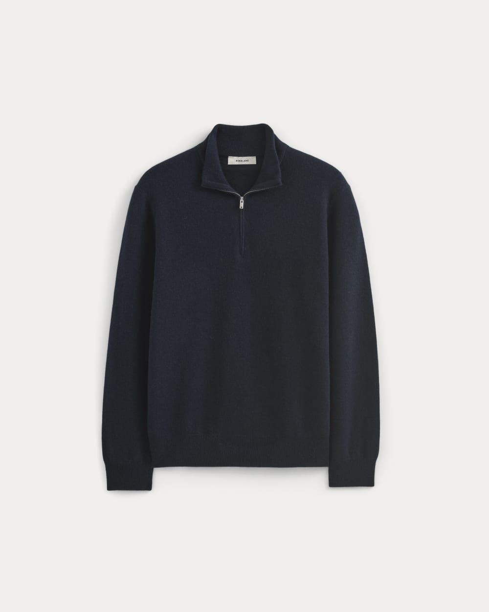 Cashmere Quarter Zip Sweater | Navy - Image 2