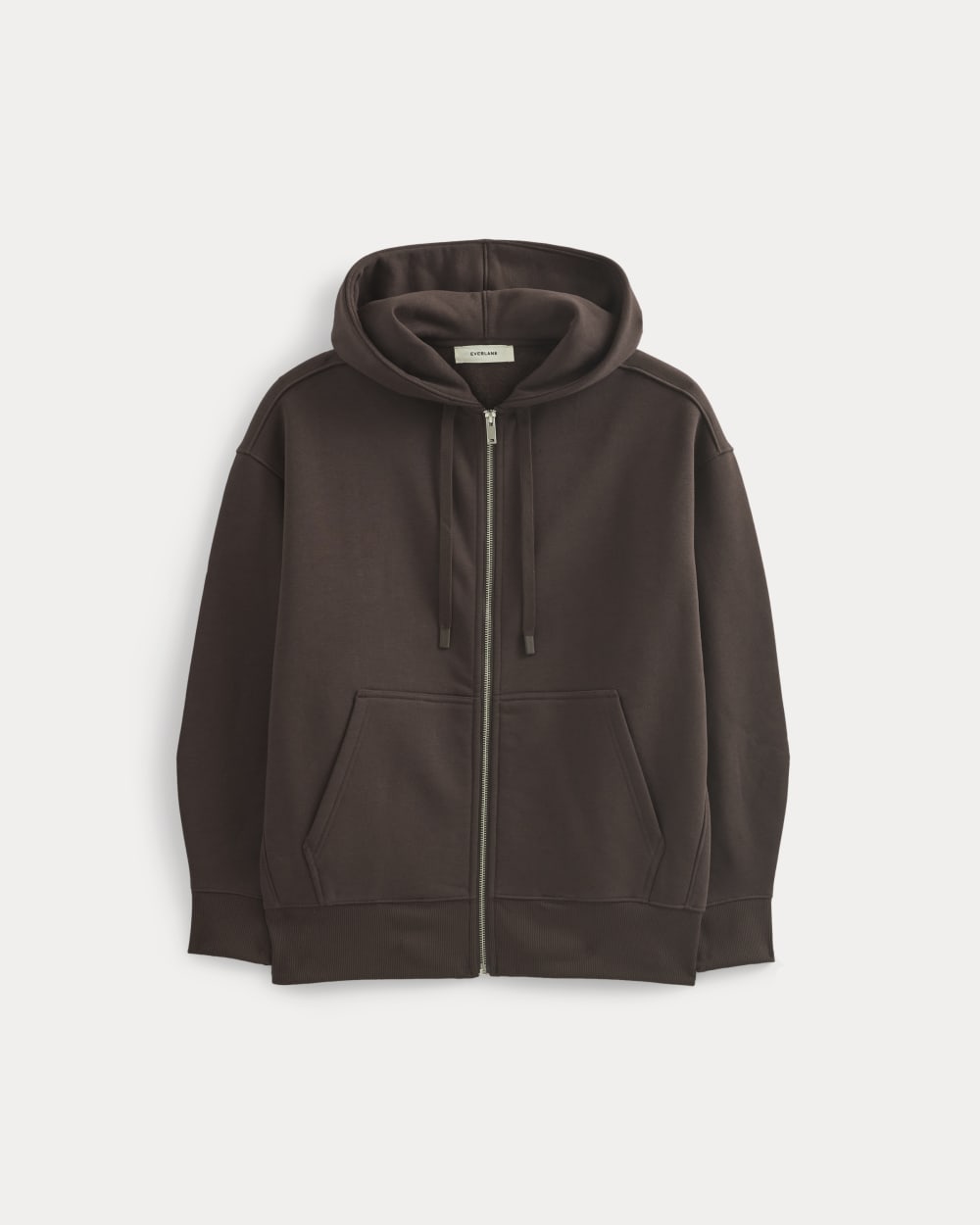 Luxe Fleece Oversized Full-Zip Hoodie | Dark Chocolate - Image 2