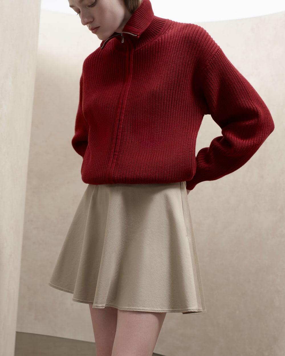 The Circle Mini Skirt | Warm Trench - Image 7