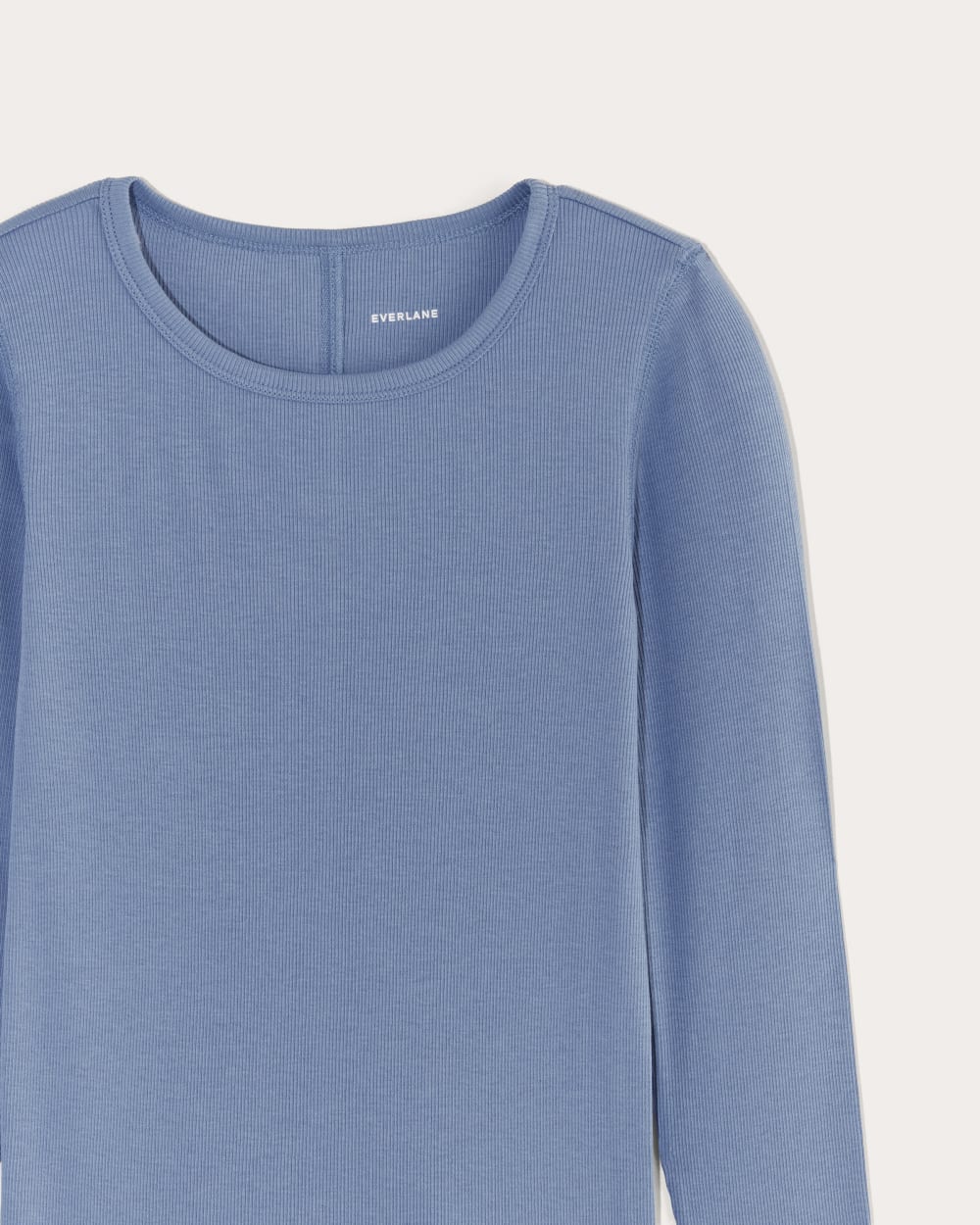 The Luxe Rib Long-Sleeve Crew | Bluebell - Image 6