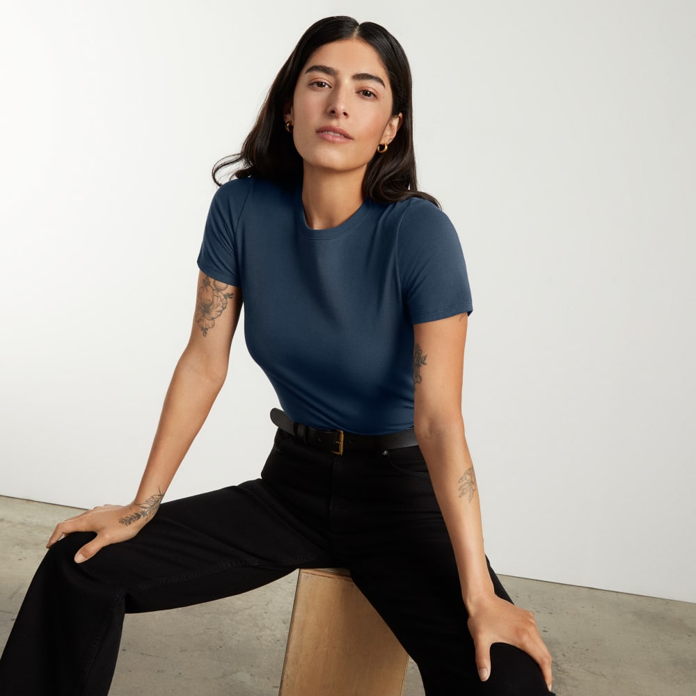 The Organic Cotton Crew Tee | Atlantic - Image 6