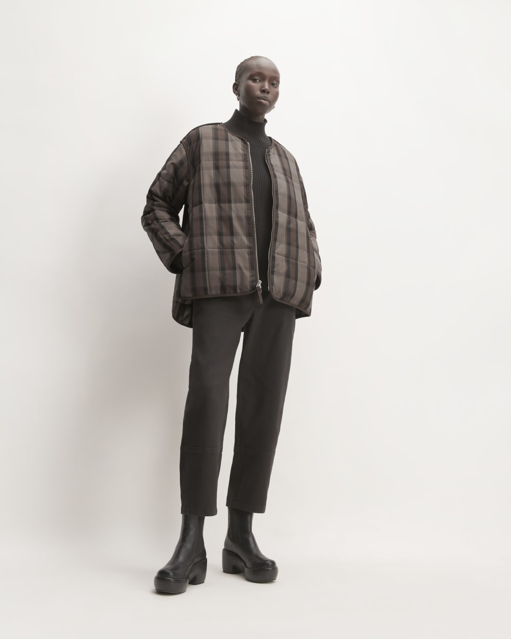 The Quilted Cotton Liner | Abalone / Black / Earth Brown - Image 3