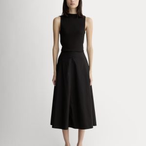 The Midi Skirt in Ultrasoft Cotton | Black