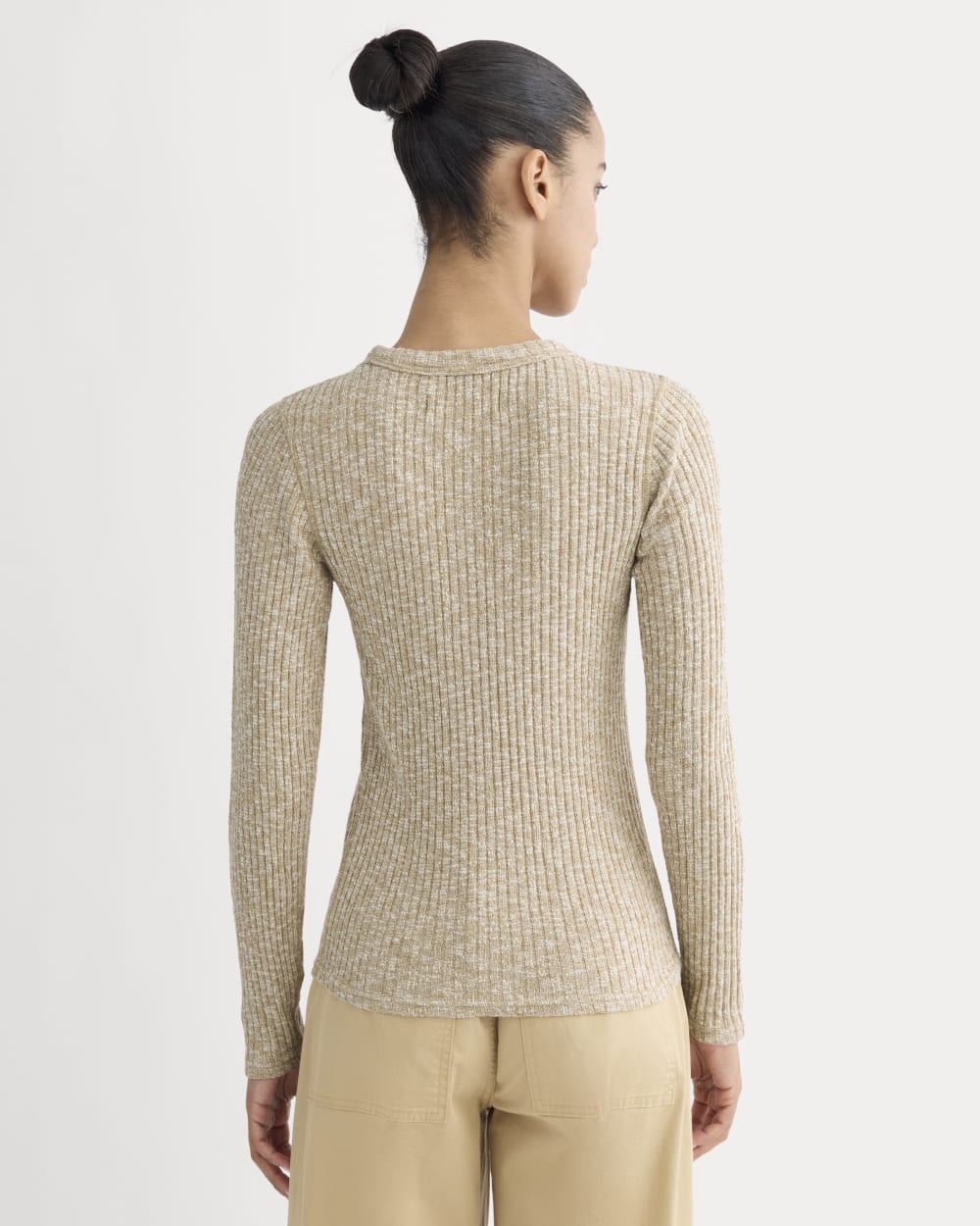 The Cozy Rib Long-Sleeve Tee | Cornstalk / Bone Twist - Image 5