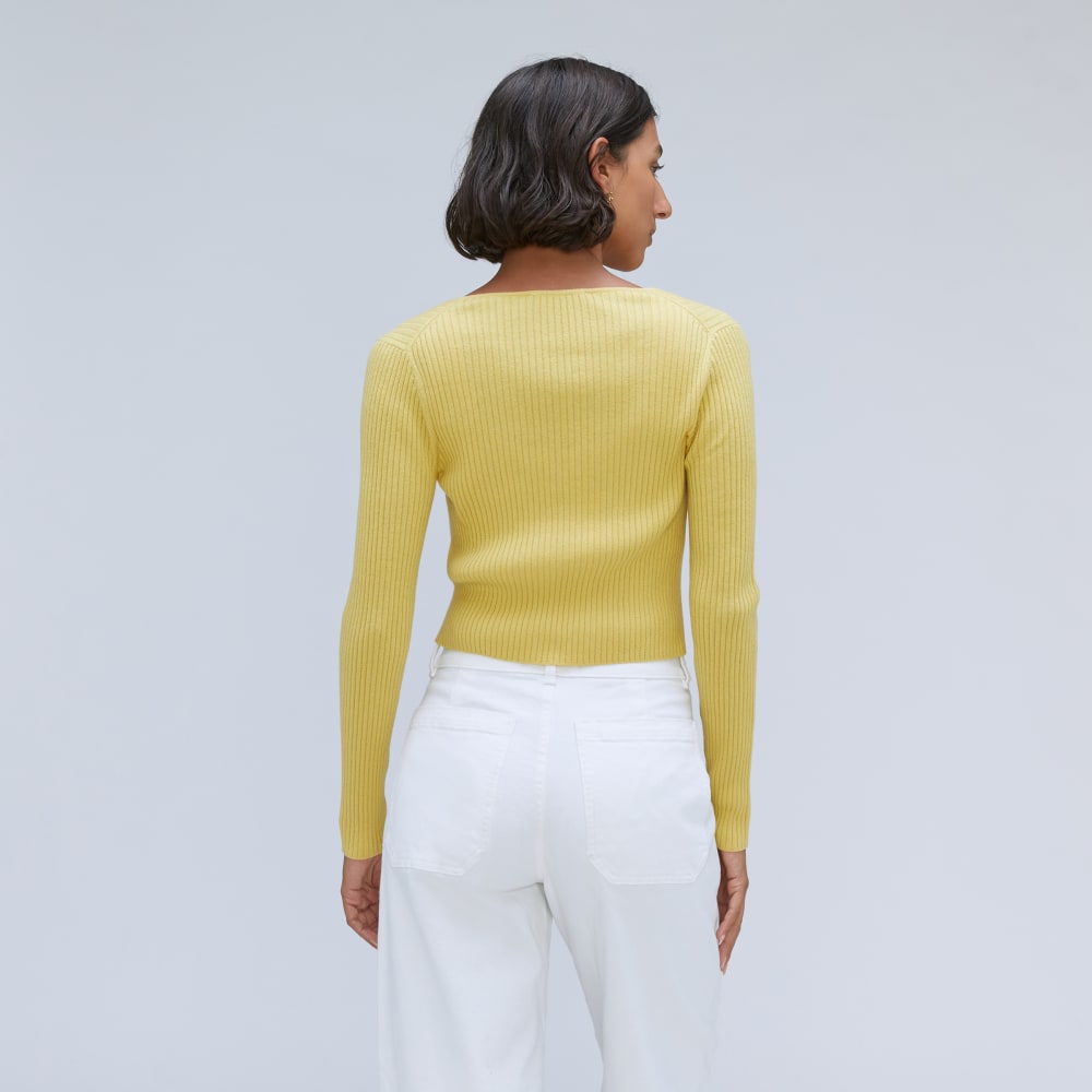 The Cotton-Merino Front-Tie Top | Dandelion - Image 3