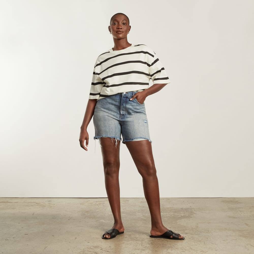 The Premium Weight Relaxed Tee | Black / Canvas - Image 4