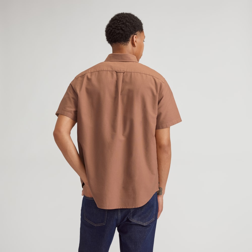 The Organic Short Sleeve Oxford Shirt | Carob Brown - Image 3