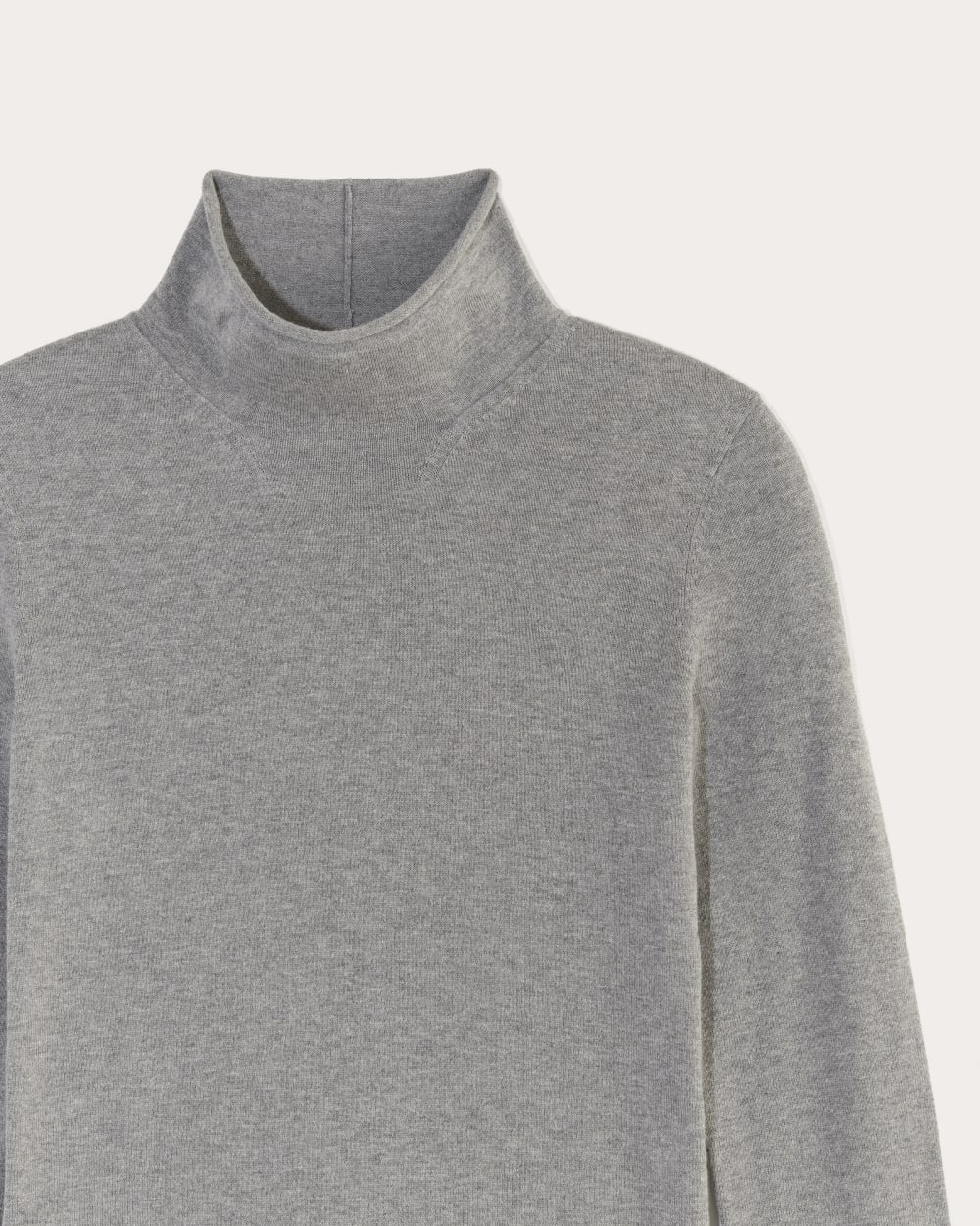 The Funnel Neck in Cotton Cashmere | Heather Charcoal - Image 6